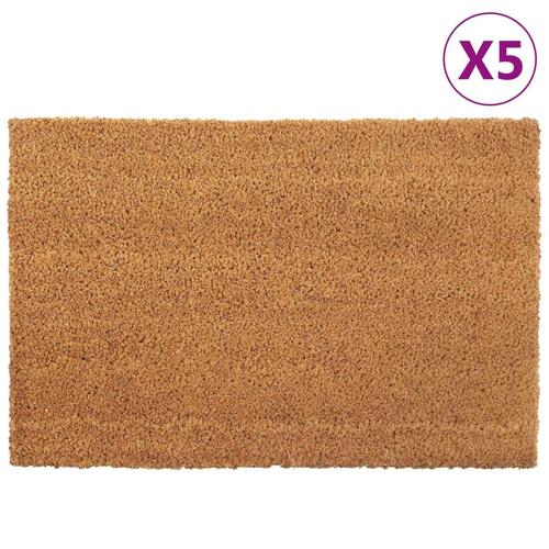 Dørmåtter 5 stk. 40x60 cm tuftet coir naturfarvet