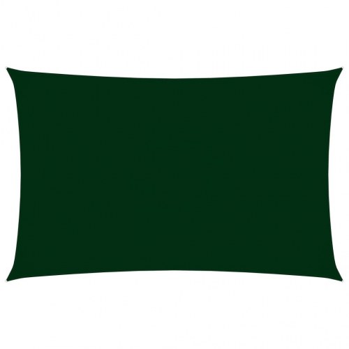 Solsejl 3x6 m rektangulær oxfordstof mørkegrøn