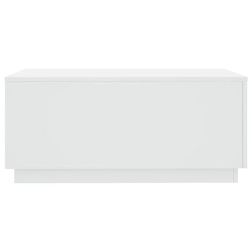 Sofabord med LED-lys 90x50x40 cm hvid