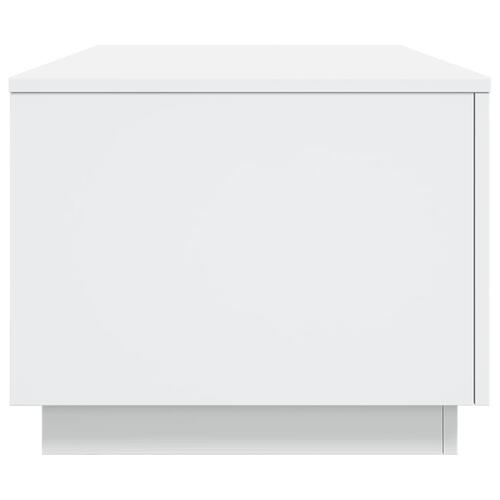 Sofabord med LED-lys 90x50x40 cm hvid
