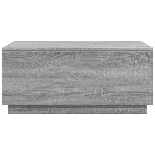 Sofabord med LED-lys 90x50x40 cm grå sonoma-eg