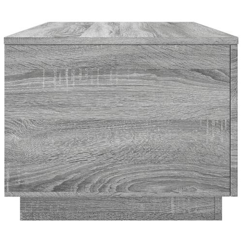Sofabord med LED-lys 90x50x40 cm grå sonoma-eg