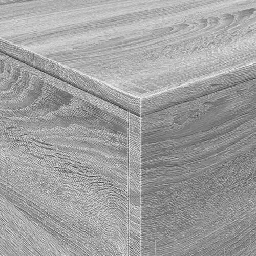 Sofabord med LED-lys 90x50x40 cm grå sonoma-eg