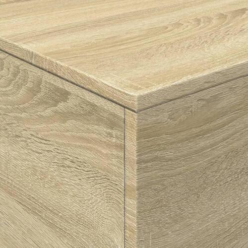 Sofabord med LED-lys 90x50x40 cm sonoma-eg