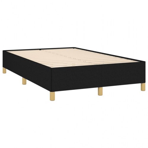 Kontinentalseng med madras 120x190 cm - stof, sort