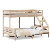 Køjeseng 90x200/140x200 cm massivt fyrretræ