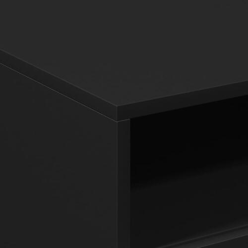 Sofabord med LED-lys 50x49x40 cm sort