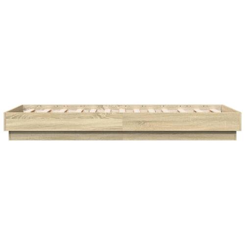Sengeramme 90x190 cm uden madras konstrueret træ sonoma-eg