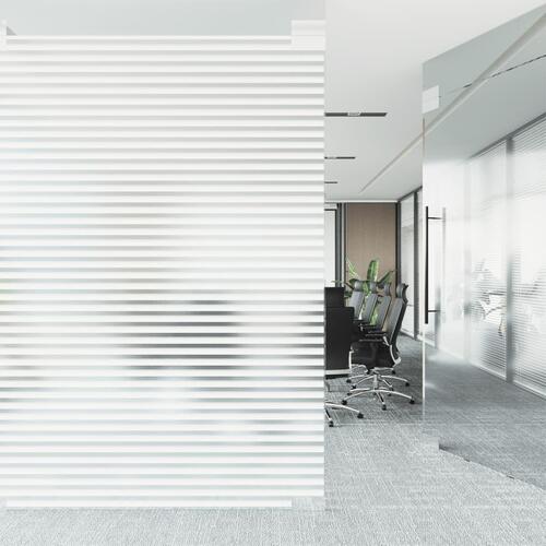 Vinduesfolier 4 stk. rullegardinmønster matteret PVC
