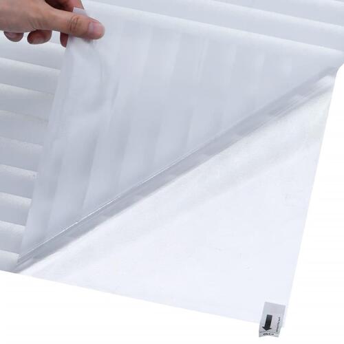 Vinduesfolier 4 stk. rullegardinmønster matteret PVC