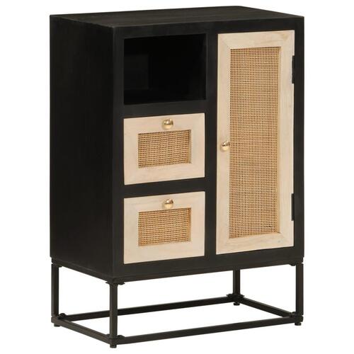 Skænk 55x30x76 cm massivt mangotræ og jern sort