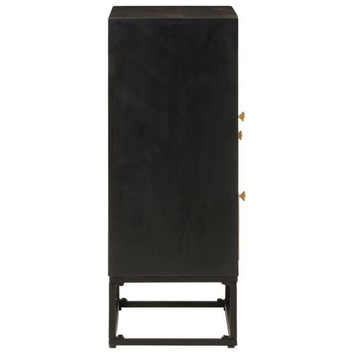 Skænk 55x30x76 cm massivt mangotræ og jern sort
