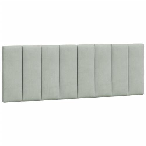 Gavlpude 120 cm velour lysegrå