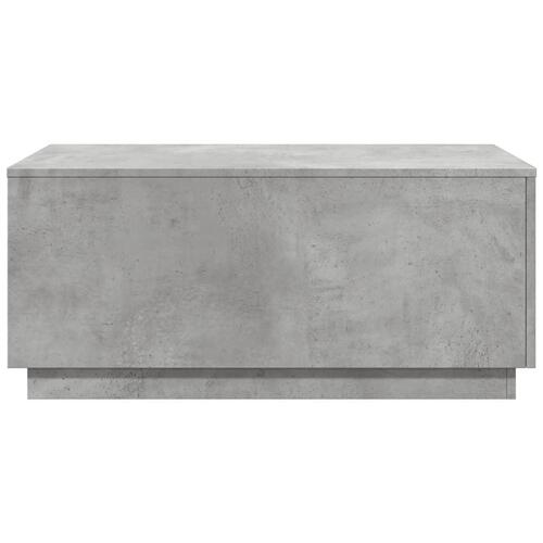 Sofabord med LED-lys 90x50x40 cm betongrå
