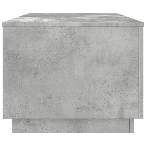 Sofabord med LED-lys 90x50x40 cm betongrå
