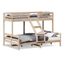 Køjeseng 90x200/140x200 cm massivt fyrretræ