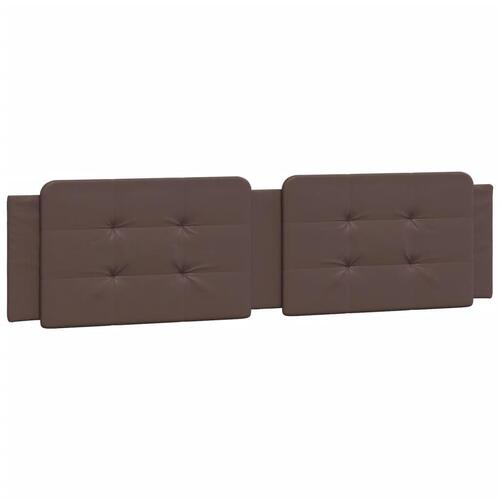 Gavlpude 200 cm kunstlæder brun