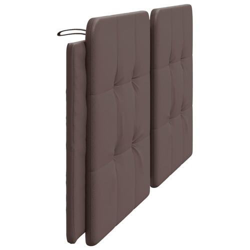 Gavlpude 200 cm kunstlæder brun