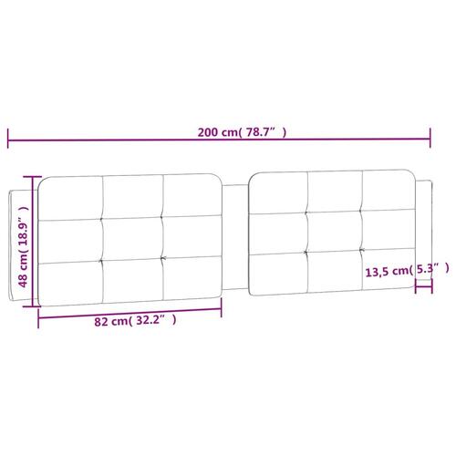 Gavlpude 200 cm kunstlæder brun