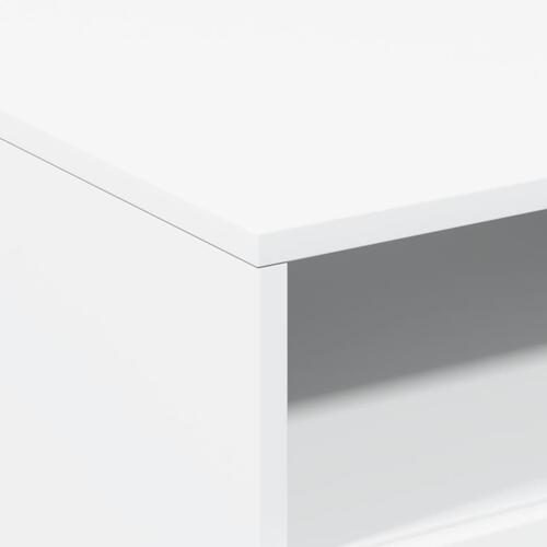 Sofabord med LED-lys 50x49x40 cm hvid