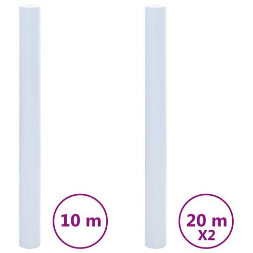 Vinduesfolier 3 stk. matteret PVC transparent hvid