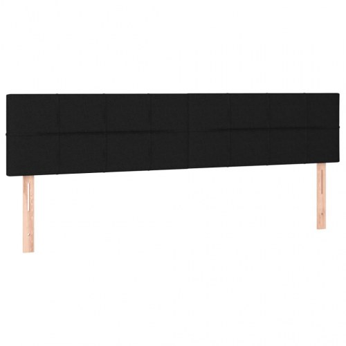 Kontinentalseng med madras 120x190 cm - stof, sort