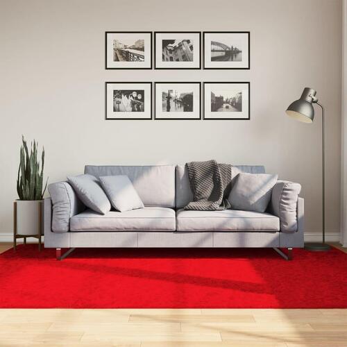 Gulvtæppe OVIEDO 160x230 cm kort luv rød