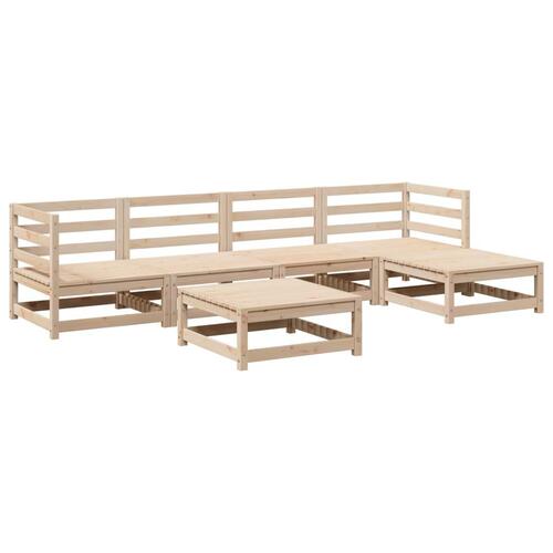Sofasæt til haven 6 dele massivt fyrretræ