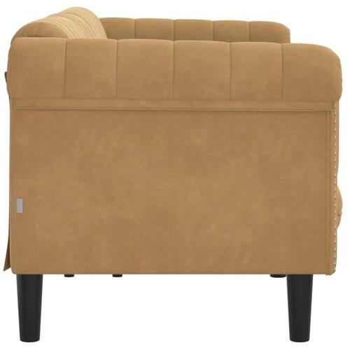 3-personers sofa imiteret ruskind brun