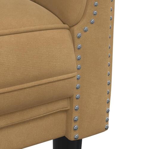 3-personers sofa imiteret ruskind brun