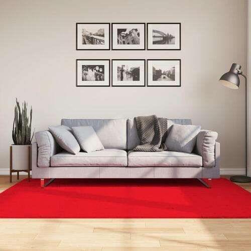 Gulvtæppe OVIEDO 140x200 cm kort luv rød