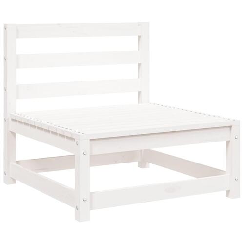 Sofasæt til haven 6 dele massivt fyrretræ hvid