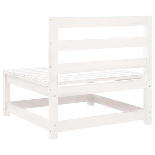 Sofasæt til haven 6 dele massivt fyrretræ hvid