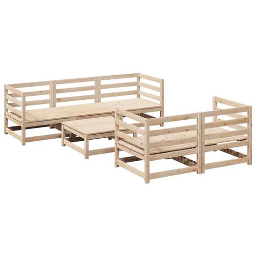 Sofasæt til haven 6 dele massivt fyrretræ
