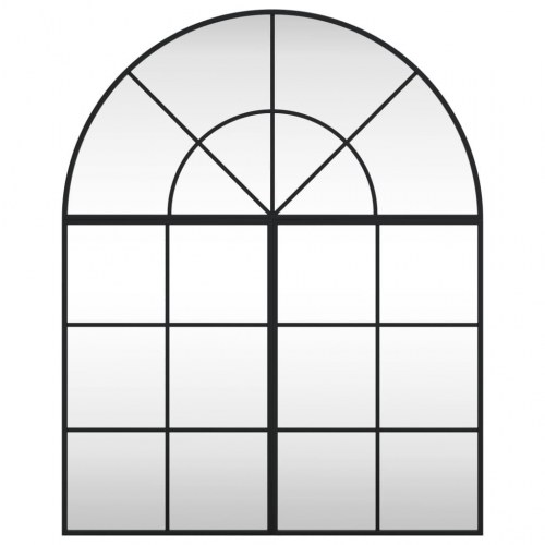 Vægspejl 80x100 cm buet jern sort