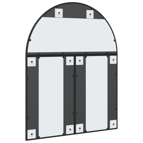 Vægspejl 80x100 cm buet jern sort