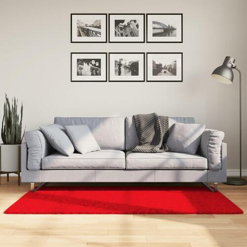 Gulvtæppe OVIEDO 80x150 cm kort luv rød