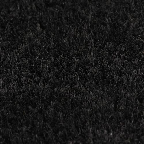 Dørmåtte 100x300 cm tuftet coir sort