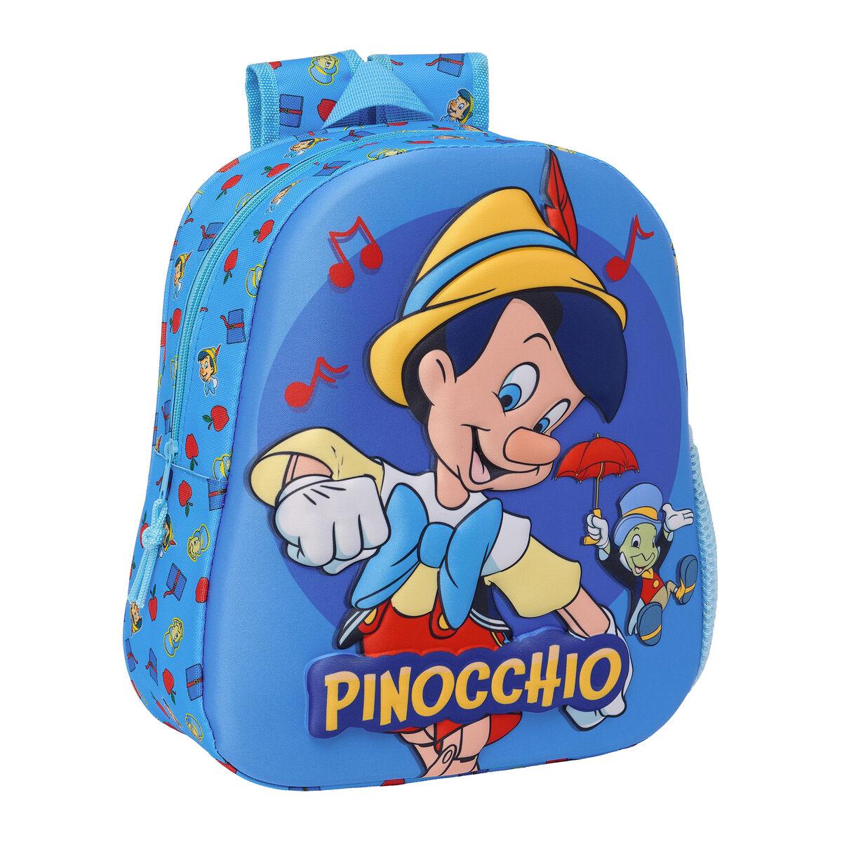 Clásicos Disney 3D børnetaske Pinocchio - blå, 27 × 33 × 10 cm billede