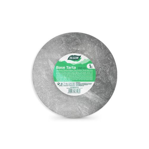Kagefad Algon Sølvfarvet 20 x 20 x 1 cm Cirkulær (24 enheder)