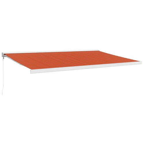Foldemarkise 5x3 m stof og aluminium orange og brun