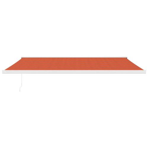 Foldemarkise 5x3 m stof og aluminium orange og brun