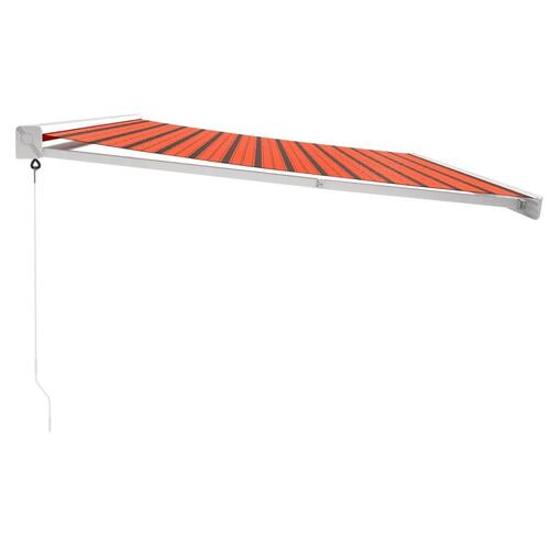 Foldemarkise 5x3 m stof og aluminium orange og brun
