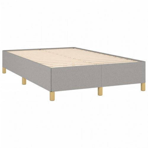 Kontinentalseng med madras 120×190 cm - stof, lysegrå