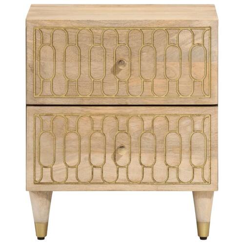 Sengeborde 2 stk. 40x33x46 cm massivt mangotræ