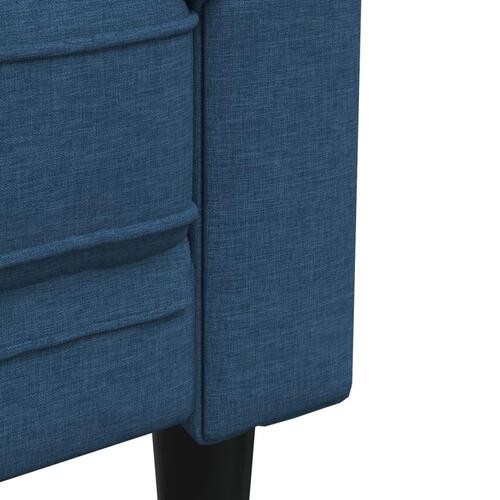 2 personers sofa stof blå