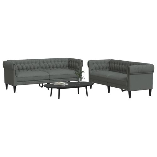 2 personers sofa stof mørkegrå