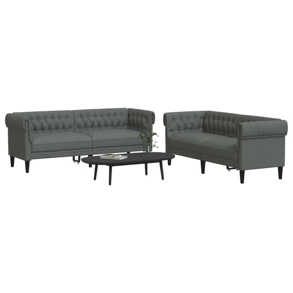2 personers sofa stof mørkegrå