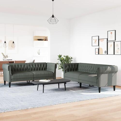 2 personers sofa stof mørkegrå