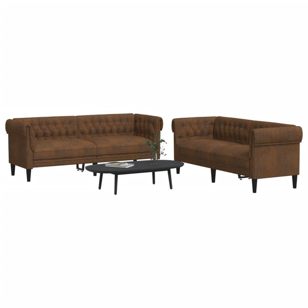 2 personers sofa stof brun
